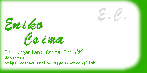 eniko csima business card